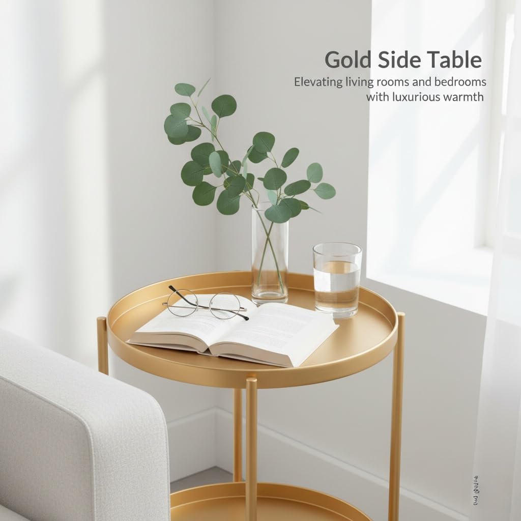 LUNARA™ Gold Accent Side Table