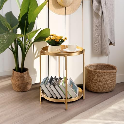 LUNARA™ Gold Accent Side Table