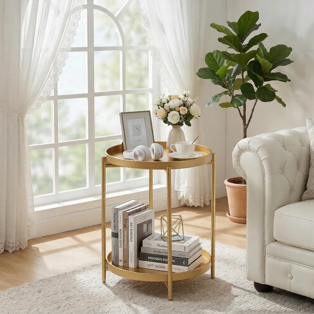 LUNARA™ Gold Accent Side Table