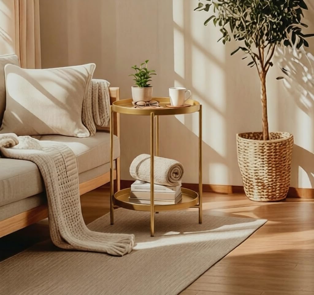 LUNARA™ Gold Accent Side Table