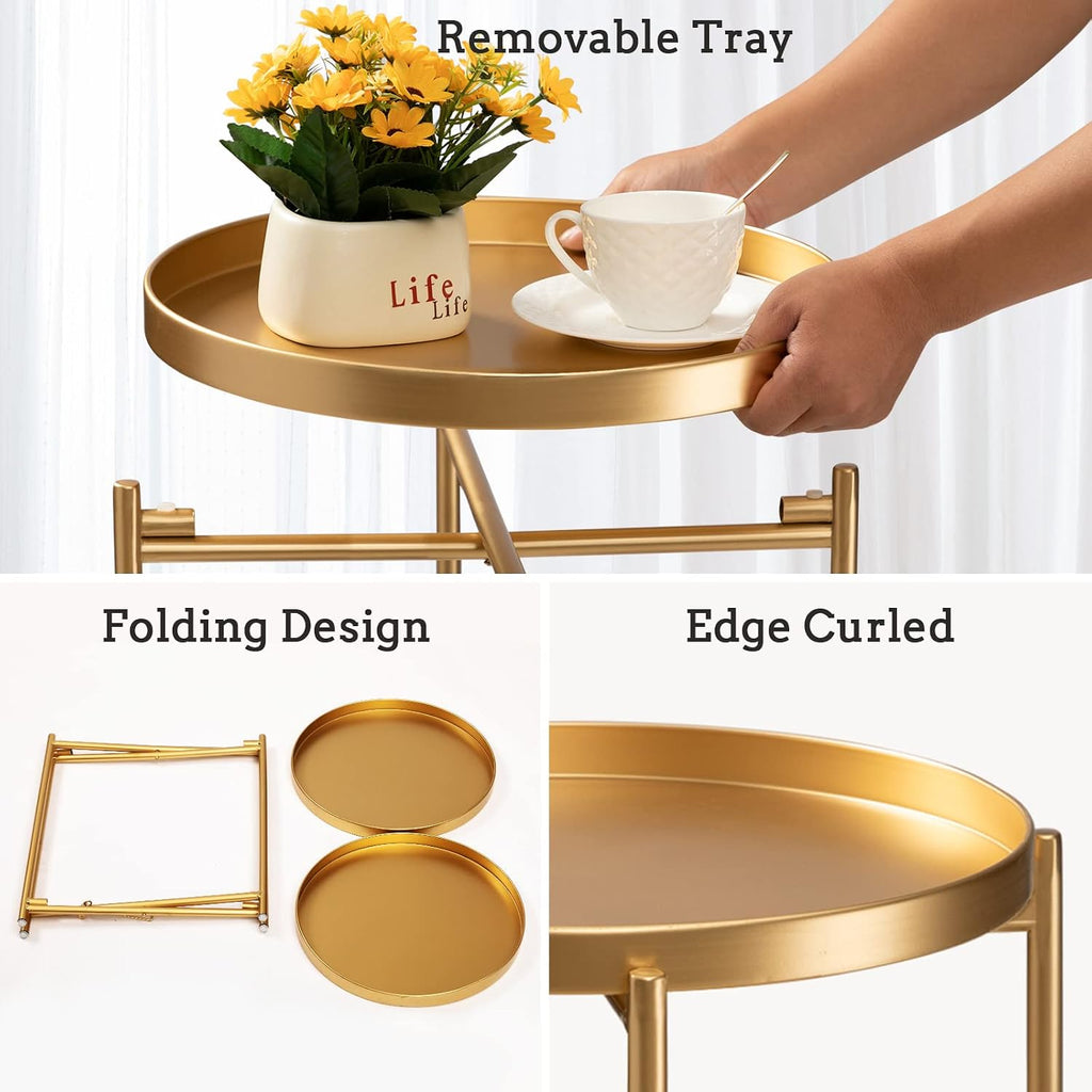 LUNARA™ Gold Accent Side Table
